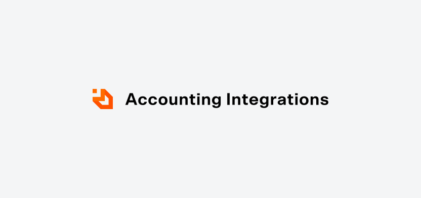 Accounting Integrations horizontal logo on a light gray background