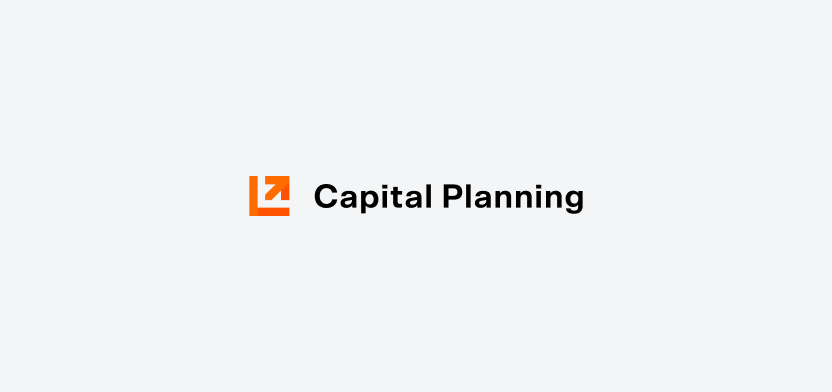 Capital Planning horizontal logo on a light gray background