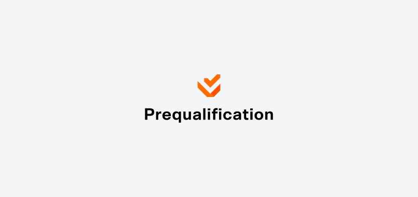 Prequalification vertical logo on a light gray backgroundd