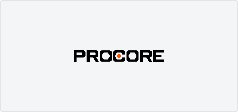 Procore logo on a light gray background