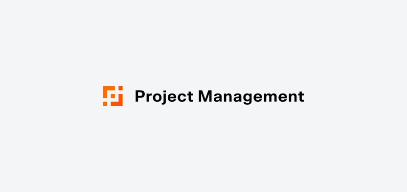 Project Management horizontal logo on a light gray background